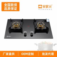 嵌入式双炉燃气灶源头生产工厂火状元厨卫电器双炉烹饪便捷高效