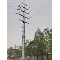 河北电力钢管塔钢管桩生产厂家地脚螺栓钢制电杆